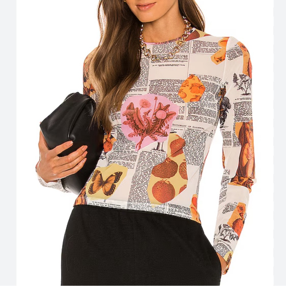 Miaou Mesh Long Sleeve Top